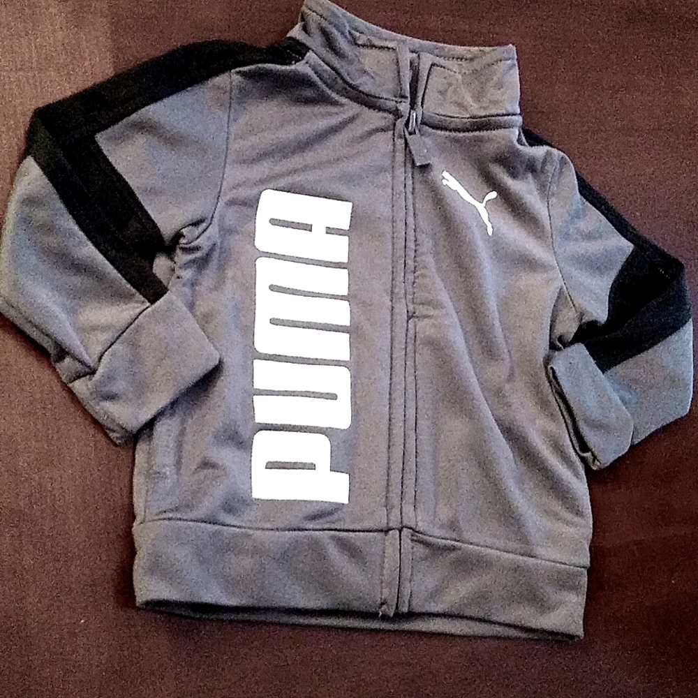 Cute Black/Gray Boy's Puma Sports Jacket 3 to 6mth